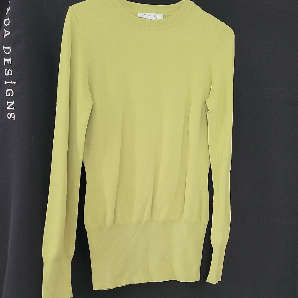 CAbi Lime Crewneck Lightweight Women's Sweater